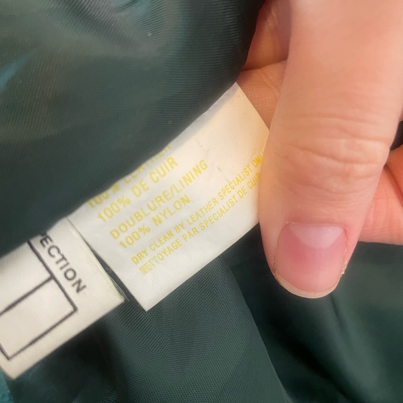 David Brandon size large Embroidered leather bomber jacket vintage coat - Picture 10 of 11